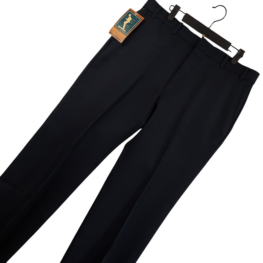 Levi's Action Slacks Men 38x30 (Fits 36x30) Navy Blue Vintage Sta-Prest USA